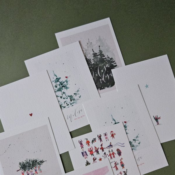 Zestaw kartek świątecznych 8 sztuk